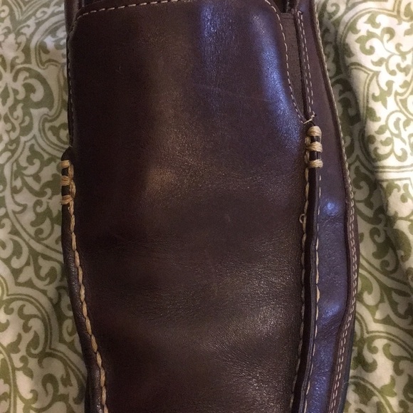 Cole Haan Mens Brown Leather Loafer Shoes Size 8 Contrast Stitching Slip On - Picture 6 of 7